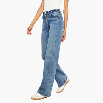 KanCan Essentials Women's Darlene High Rise Comfort 90's Flare Jeans