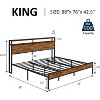 AMERLIFE Platform Bed Frame with Charging Station Storage Headboard, Noise-Free - 2 of 4