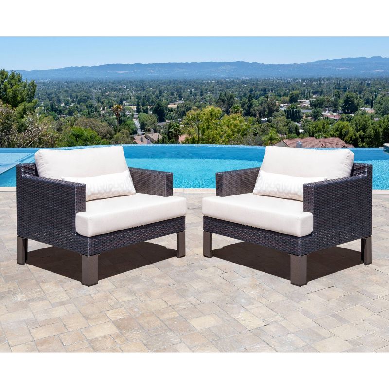 Abbyson Living Newport 2pc Outdoor Chair with Sunbrella Fabric, 1 of 6