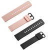 Insten 2-Pack Soft TPU Rubber Replacement Band For Fitbit Charge 4 & Charge 3, Black+Pink - 3 of 4