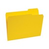 Staples Colored Top-Tab File Folders 3 Tab Yellow Letter Size 100/Pack 224535 - 4 of 4