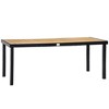 Sapphtopaz Patio Outdoor Table Patio Dining Table Aluminum Metal Legs Outdoor Dining Table Picnic Table for Garden, Lawn, Patio - 4 of 4