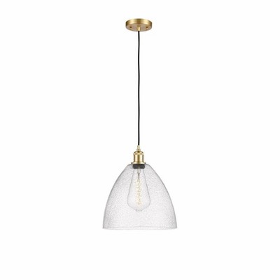 Bristol Glass - 1 Light Mini Pendant In Industrial Style-14.75 Inches Tall and 12 Inches Wide