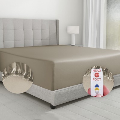 Taupe California King Cotton Microfiber Deep Pocket Sheet Set