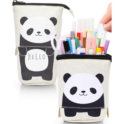 Fmeida Standing Pencil Case, Cute Stand up Pencil Pouch, Telescopic Pen Pouch, Portable Pencil Holder, Kawaii Stand up Pencil Case