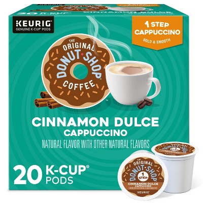 The Original Donut Shop Cappuccino Cinnamon Dulce Dark Roast Coffee - Single Serve Pods - 20ct