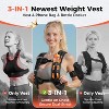 FEIERDUN Weighted Vest, 8lbs/12lbs/20lbs Weight Vest, Rucking Vest for Walking, Training, Running Glute Workout Equipment - 2 of 4