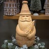 15"H Sullivans Scandinavian LED Santa Figurine, Christmas Decor, Brown - 3 of 4
