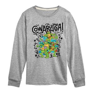 Boys' - Teenage Mutant Ninja Turtles - Cowabunga Long Sleeve Graphic T-Shirt - 1 of 4