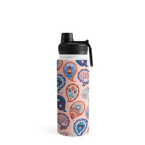 Pimlada Phuapradit Floral Paisley Half Drop Water Bottle - Society6 - 1 of 4