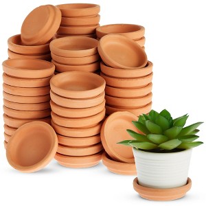 Okuna Outpost 80 Pack 2 Inch Terracotta Saucers for Plant Pots, Plates for Indoor and Outdoor Planter - 1 of 4