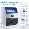 200 lbs Commercial Ice Maker Machine - 90 Cubes/15 mins, under 50dB Quiet Operation with LED Display & Stainless Steel Design - 3 of 4
