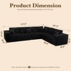XIZZI Modular Sectional Sofa Couch, L/U-Shape Upholstered Couch, Modern Minimalist Couches for Living Room, Free Combination Deep Seat Corner Couch - 3 of 4