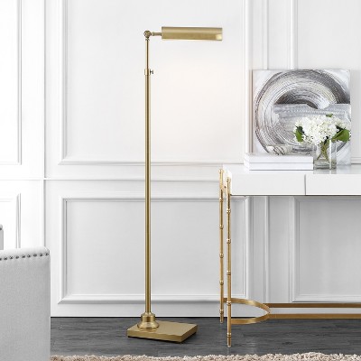 Adjustable Brass Gold Pharmacy Floor Lamp