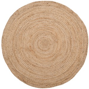 Natural Solid Woven Round Accent Rug 3