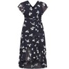 Women's Plus Size Demure Floral Maxi Dress - navy | CITY CHIC - image 4 of 4