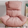 CAVINAS Milk Velvet Fabric Glider Rocking Chair,Modern Upholstered Armless Rocking Chairs,Nursery Accent Chair for Bedroom - 4 of 4