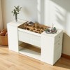 Mshliw Multi Functional Island Vanity Dresser with Glass Top Display Cabinet and 6 Drawers Storage for Walk In Wardrobe Bedroom - 3 of 4