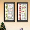 2- Piece Vignette Happy Holidays Black Framed Wall Art for Living Room, Bedroom Wall Art Print for Home Decor by Marla Rae - 4 of 4