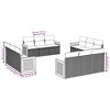 vidaXL Garden Sofa Set Black with Cream White Cushions - 3 of 4