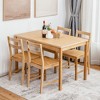 Costway 5-Piece Dining Set Dinette Set w/ 1 Rectangular Table & 4 Chairs Natural Bamboo - 2 of 4