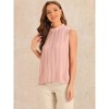Allegra K Women's Chiffon Sleeveless Work Business Casual Tank Top - 4 of 4