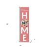 HomeRoots 36" Pink And White Solid Wood Tropical Floral Welcome Home Porch Sign - 3 of 4