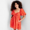 Women's Puff Short Sleeve Mini Dress - Future Collective™ with Gabriella Karefa-Johnson - image 3 of 4