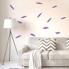 Unique Bargains Removable Feather Shape PVC Material Wall Stickers 5.31" x 1.46" 12 Pcs - 3 of 4