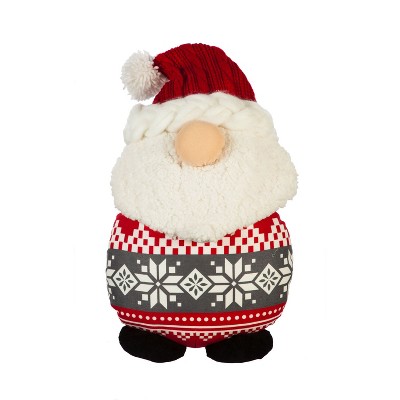 Cypress Home Beautiful Christmas Holiday Garden Gnome Shaped Comfortable Pillow - 10 x 6 x 18 Inches Indoor/Outdoor Deco