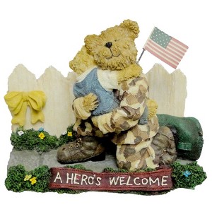 Boyds Bears 3.5 Inch Greg W/ Mattie...A Hero's Home Military Bearstone Animal Figurines - 1 of 3