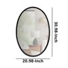 SEVOBAL Bathroom Vanity Mirrors Oval Metal Wall Mirror with Framed Edges Easy Setup Versatile for Home Decor, Black, 20.98"*0.79"*30.98" - 3 of 4