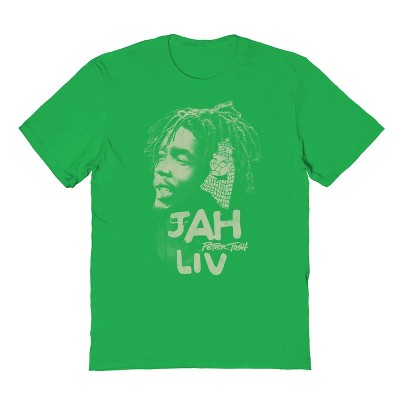 Peter Tosh Men's Jah Liv (Clear) Short Sleeve Graphic Cotton T-Shirt