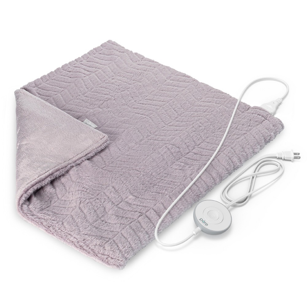 Pure Enrichment Pure Radiance Ultra-Wide Luxury Heating Pad - 20" x 24" - Amethyst Dusk