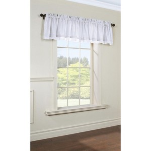 Thermavoile by Commonwealth Rhapsody Lined Rod Pocket Valance Flat Window Dressing - 54x15", White - 1 of 3