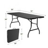 Dyonery foldable table, black matte design, anti-slip and wear-resistant bottom of the stand, waterproof tabletop. used both indoors and outdoors - 3 of 4