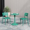 WestinTrends Playa Outdoor Modern Stackable Plastic Patio Dining Chairs (Set of 2) - 2 of 4
