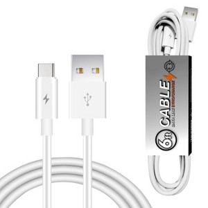 Reiko 6 FT PVC Material TYPE C USB 2.0 Data Cable In White in simple packaging - 1 of 3