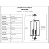 Urban Ambiance Luxury Contemporary Chandelier 31.375''H x 15''W,  Midnight Black Finish,  Parkes Collection, UHP4246 - 3 of 4