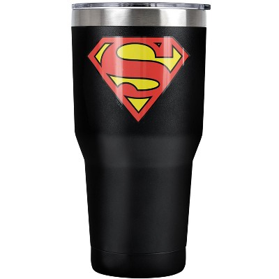 Superman Classic Logo Steel Tumbler 30oz Coffee Travel Mug
