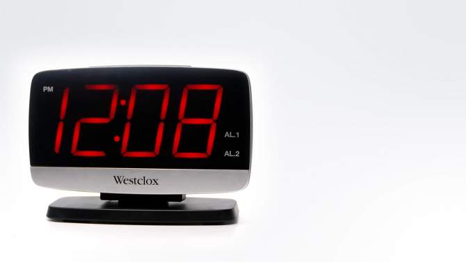 Tilt and Swivel 1.8&#34; LED Time Display Digital Alarm Table Clock - Westclox, 2 of 5, play video