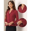 Allegra K Women's Vintage Ruffle Hem Belted Notched Lapel Office Work Blazers - 2 of 4