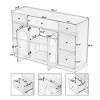 55" Sideboard Buffet with 7 Drawers & Glass Cabinet, Modern Accent Chest Storage with Adjustable Shelves for Living Room-3irtyhousy - 4 of 4
