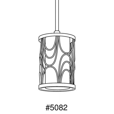 Antique Bronze Mini Pendant with Etched White Glass Shade