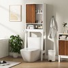 Skyzoo Over-the-Toilet Storage Cabinet，Space-Saving Bathroom Organizer for Small Spaces, White - 2 of 4