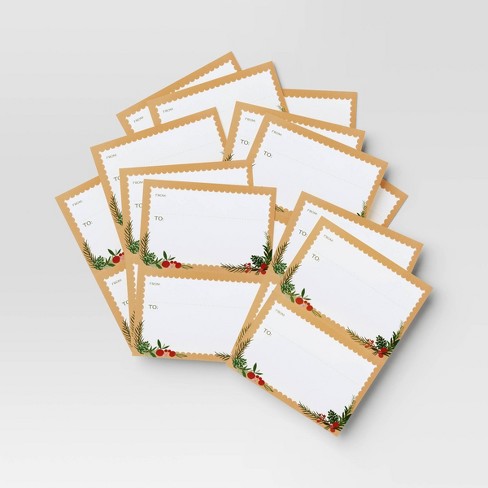 50ct Peel & Stick Christmas Gift Tag Red/black/white - Wondershop™ : Target