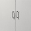 Alara White 60" Height Simplistic Modern Double Door Storage Cabinet - 4 of 4