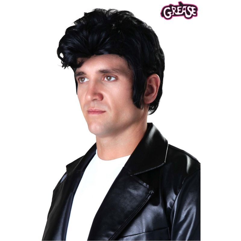 HalloweenCostumes.com One Size Fits Most  Men  Grease Deluxe Men's Danny Wig, Black, 2 of 3