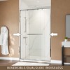 MAYEERTY 8mm Tempered Glass Double Sliding Shower Door - 4" Adjustable, 48" Width for Small Bathrooms, Dual-Tone Aluminum Frame - 4 of 4