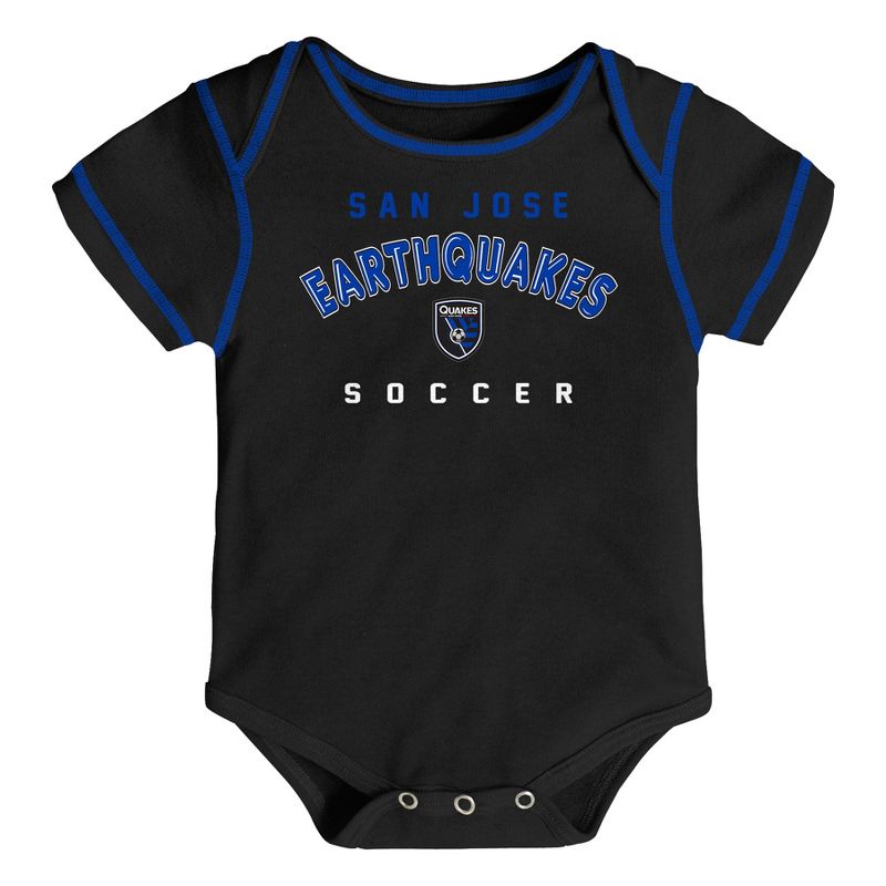 MLS San Jose Earthquakes Baby Boys' 3pk Bodysuit Set, 2 of 5